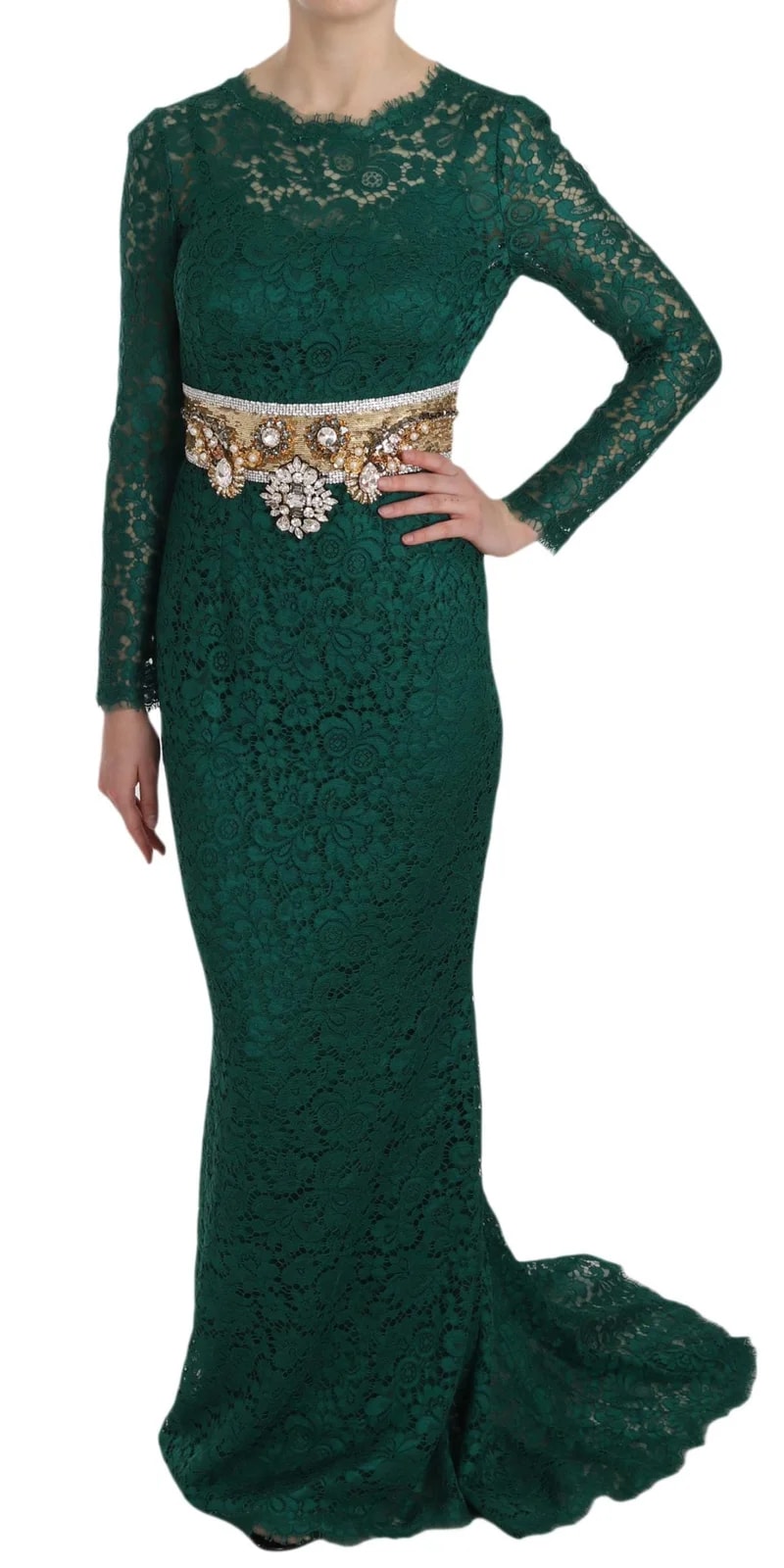 Dolce & Gabbana — Dolce & Gabbana Belt Lace Sheath Gown Dress — Accessory — resale