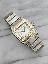 Cartier Santos Ref 2961 80s White Roman Dial 29x41mm Two Tone 2