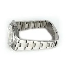 Rolex Oyster PerpetualDate 15010 Stainless Steel Silver Diamond 34.0mm #KNW2648 4