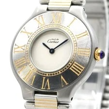 Cartier — Cartier Must 21 Roman Combi Gold Quartz Japan 071533 — Watch — resale