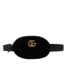 Gucci — Gucci GG Marmont Quilted Body Waist 476434 Velor — Handbag — resale