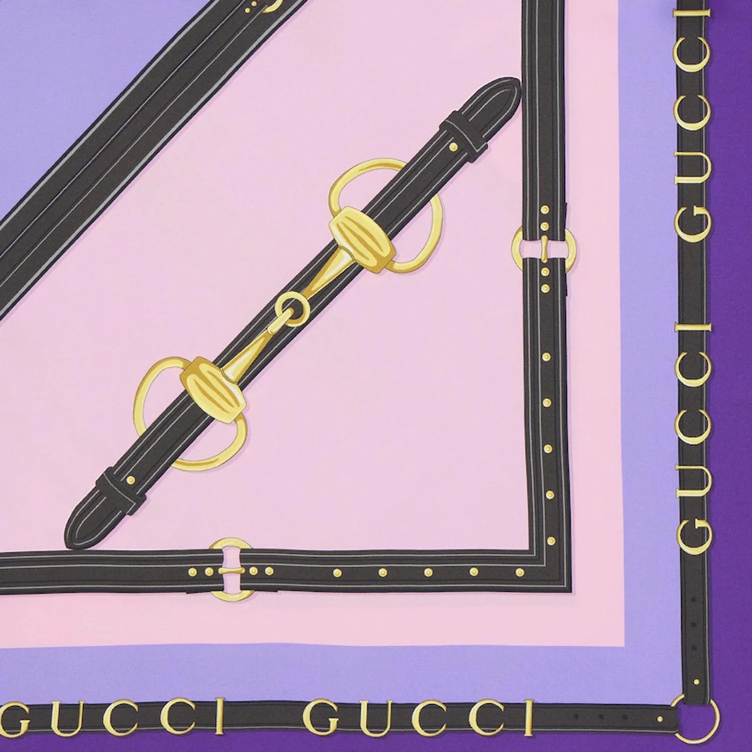 Gucci — Gucci Equestrian-Print Twill Scarf — Fabric Scarfs — Accessory — resale