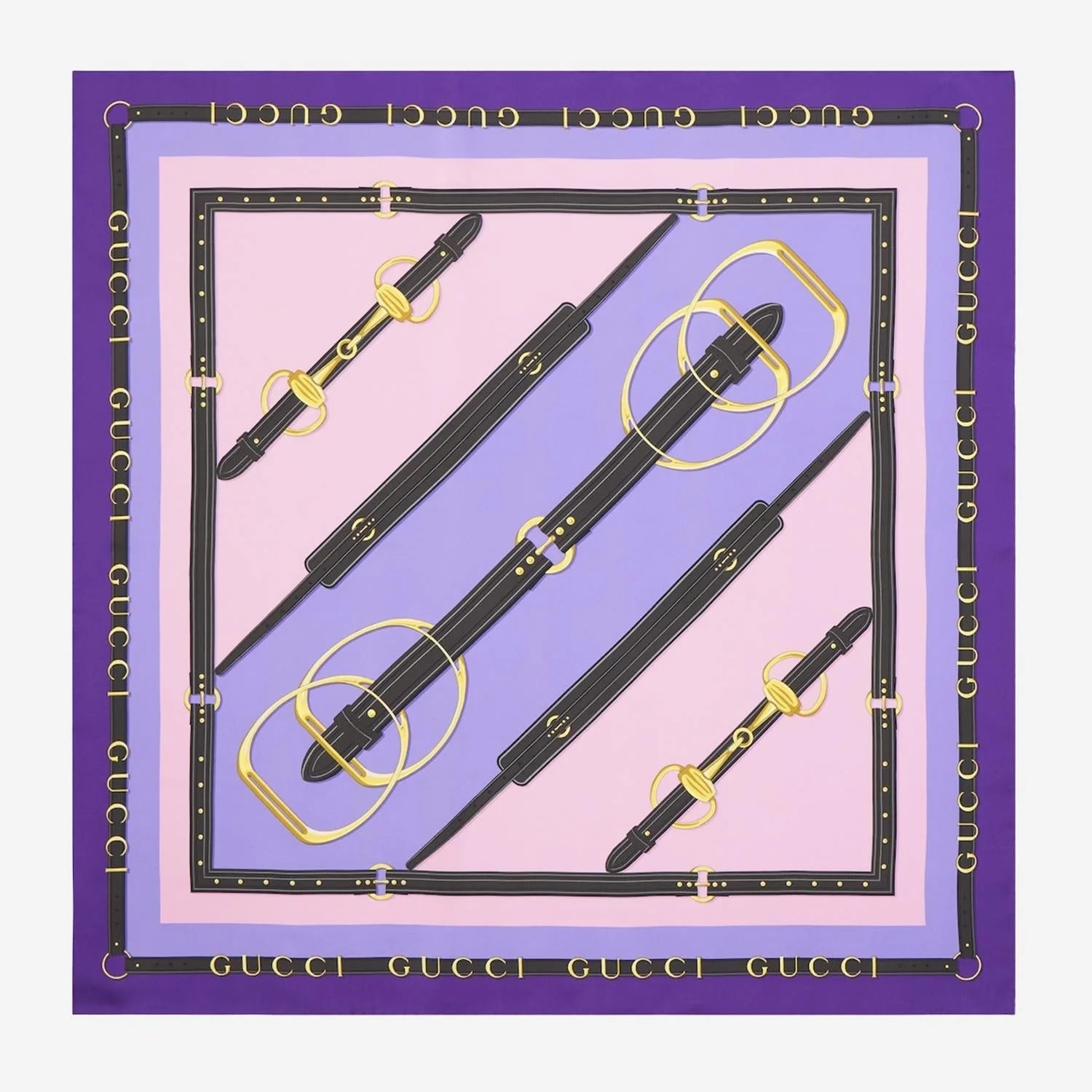 Gucci Equestrian-Print Twill Scarf — Fabric Scarfs 2