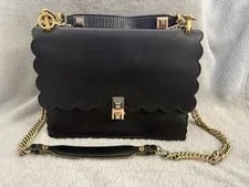 Fendi Kan I Small Scalloped Studded Chain Crossbody 2