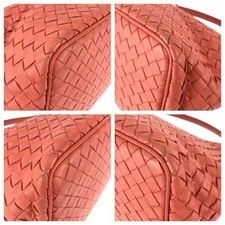 BOTTEGAVENETA Intrecciato Shoulder Bag handbag Pink Salmon Pink leather 3