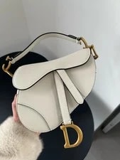 Christian Dior Bag PM Top Handle White Gold Classic 2