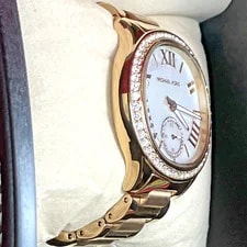 Michael Kors Sage Pave Crystal MK4806 MOP Dial Rose Gold Tone $250 4