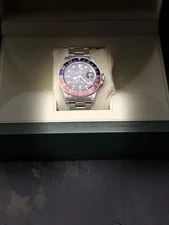 Rolex GMT-Master 1675 Silver Oyster Bracelet With Blue and Red Bezel 2