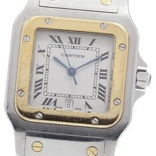 Cartier — Cartier Santos Galbee LM W20011C4 Date YG Bezel Beige Dial Quartz _936246 — Watch — resale