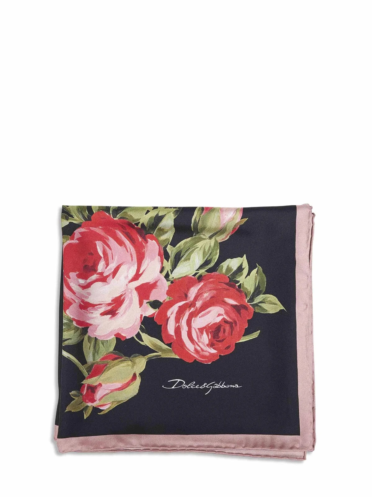 Dolce & Gabbana — Dolce & Gabbana Bouquet Floral Twill Scarf — Scarfs — Accessory — resale