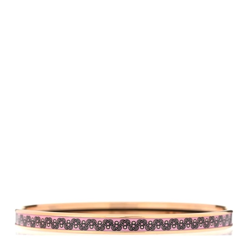 Hermès — Enamel Printed Petits Coeurs Extra Narrow 70 Aube — Jewelry — resale
