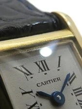 Cartier Tank W1501853 / 828001 Yellow Gold Plated Yellow Gold Leather #TW2555 4
