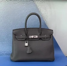 Hermès — Auth Hermès Birkin 30 Top Handle Etain — Handbag — resale