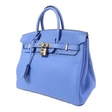 Hermes PHW Birkin 25 Azur 3