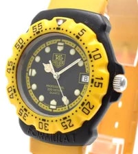 Inbox [NearMINT] TAG Heuer Formula 1 380.513/1 Black Yellow Quartz #54 3