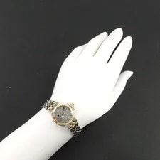 Tudor Clair de Rose Combo 35101 Date Black Shell YG Yellow Gold Aut 3