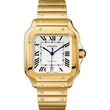 Cartier Santos de WGSA0029 39.8mm Silvered Opaline Dial With Yellow Gold 3