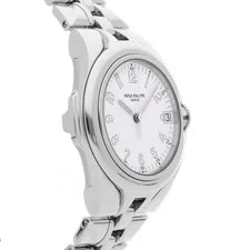 Patek Philippe Sculpture Steel Automatic 37mm White Dial Bracelet 5091/1A-001 3