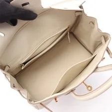 Hermes Birkin 25 Off-White Gold Hardware #RC009 3