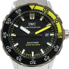 IWC — IWC Aquatimer Automatic 2000 IW356808 Date Black X Yellow Diver's SS — Watch — resale