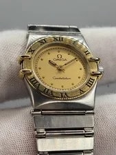 [ N. ] Omega Constellation 18k Gold & SS Woman's Swiss 22mm 2