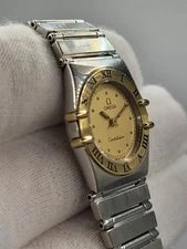 [ N. ] Omega Constellation 18k Gold & SS Woman's Swiss 22mm 3