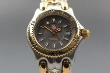 N TAG Heuer Se/l WG1320-0 Grey Dial Two-Tone 29mm Quartz Japan 2