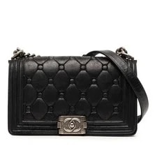 Chanel — Chanel Old Medium Quilted Chesterfield Boy Flap Crossbody — Handbag — resale