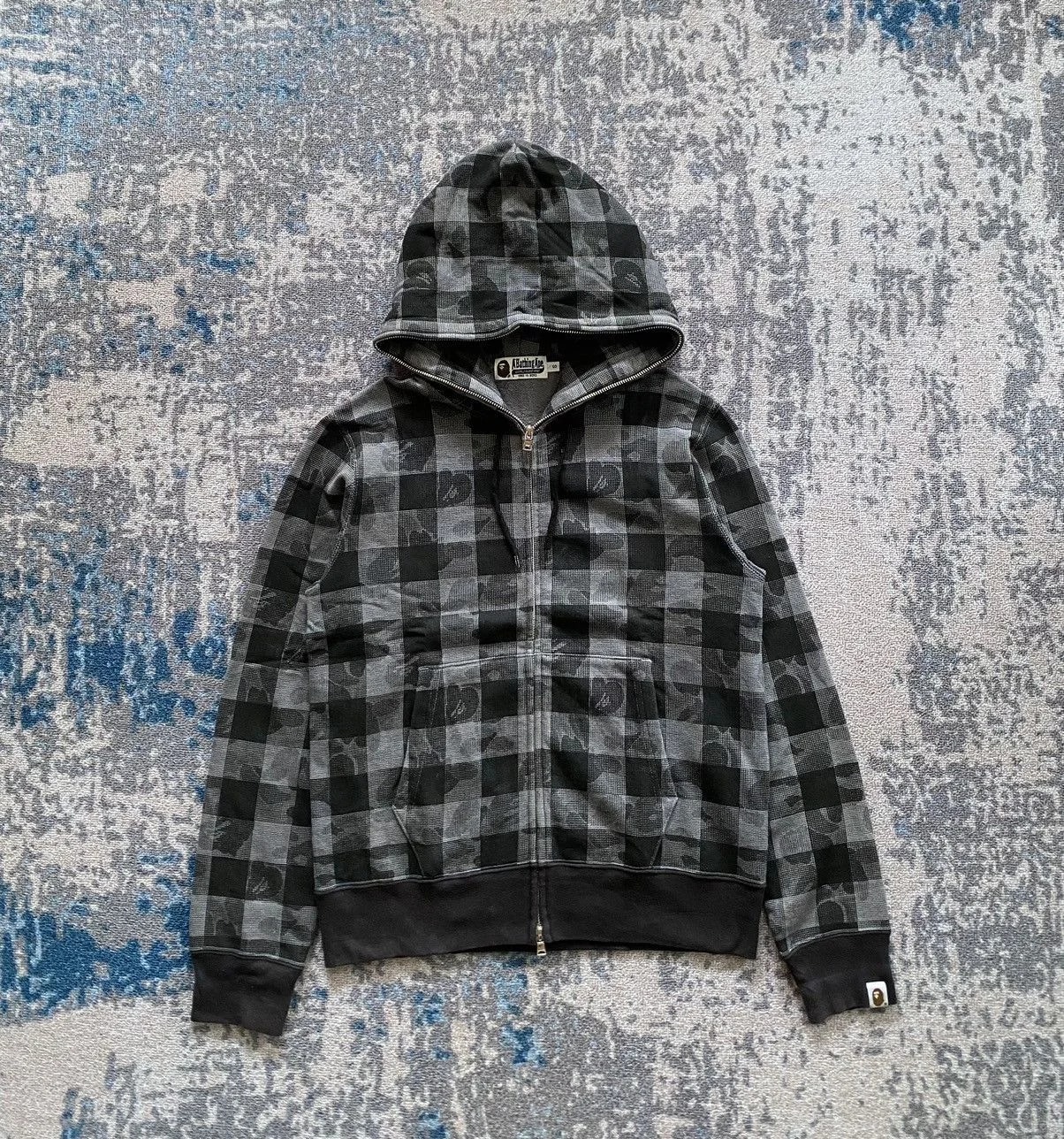 BAPE — Bape Camo Plaid Fullzip Hoodie — streetwear — resale
