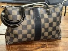 Fendi — 90’s Fendi Pequin Check Large Italy — Handbag — resale