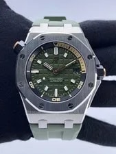 Audemars Piguet Royal Oak Offshore Diver 15720ST Green Dial Box Paper 2