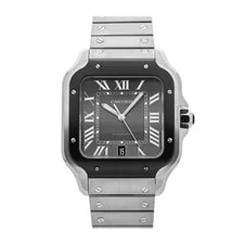 Cartier — Cartier Santos de Steel Auto 40mm Grey Roman Bracelet WSSA0037 — Watch — resale
