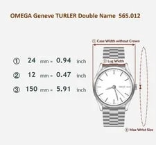 Omega Geneve Turler Double Name 565.012 Gold 24mm Automatic Japan A503 2