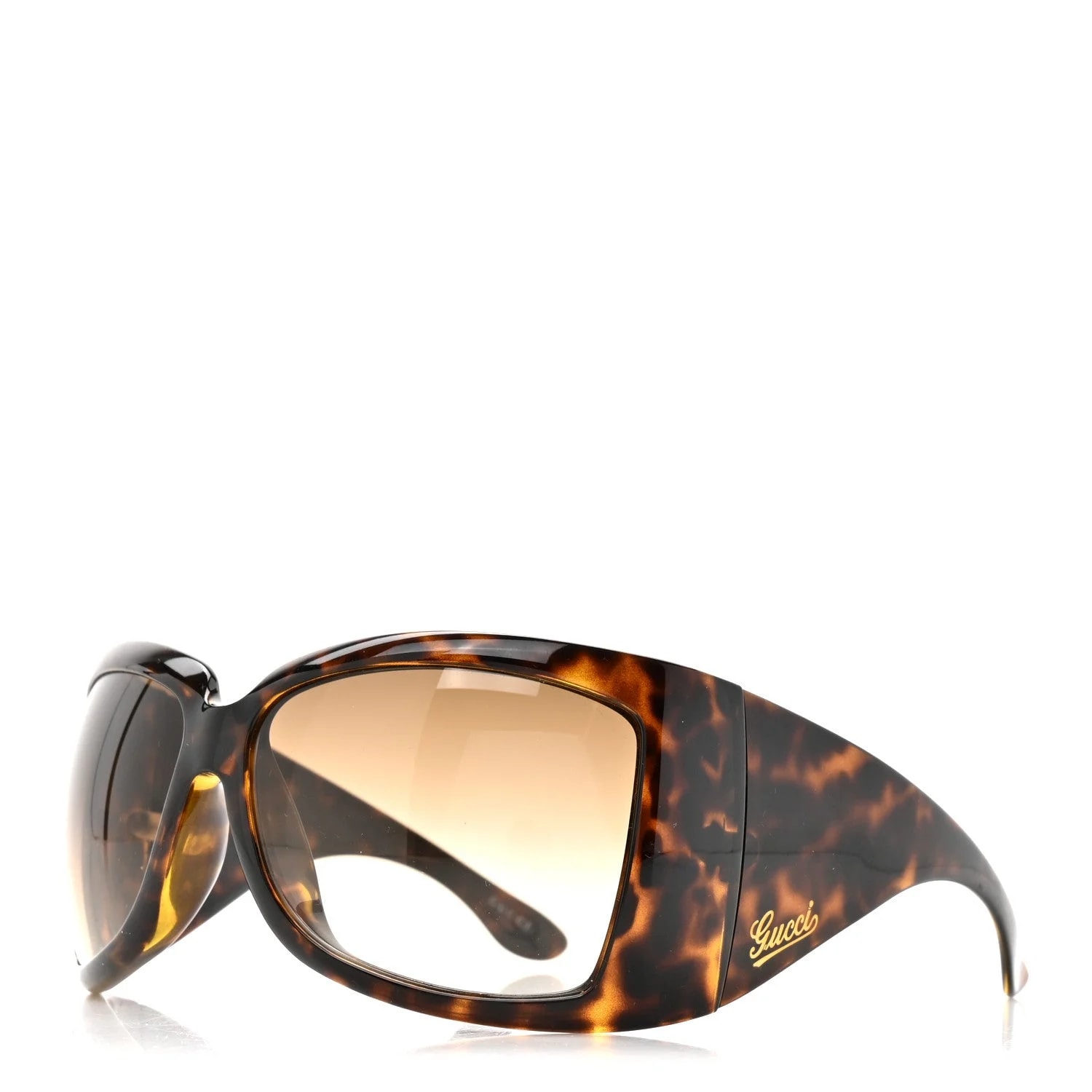 Gucci — Acetate Shield Sunglasses GG2961S Tortoise — Accessory — resale