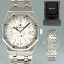 Audemars Piguet — Serviced in 2026 Audemars Piguet Royal Oak 41mm Steel 15400ST White Box — Watch — resale