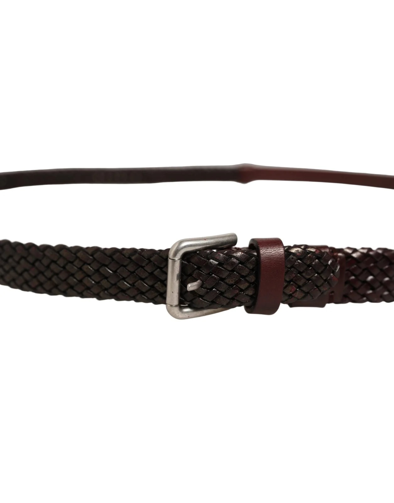 Dolce & Gabbana Dark Woven Metal Buckle Belt 3