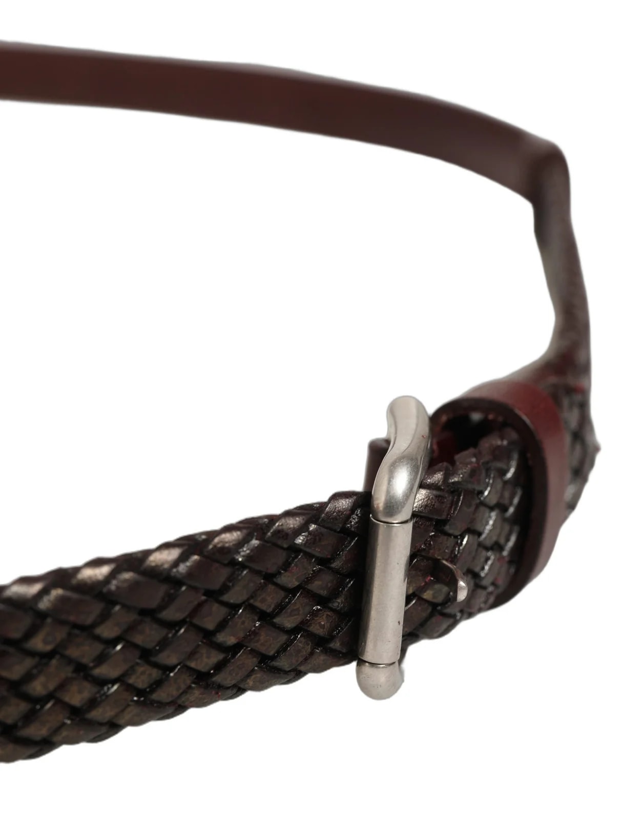 Dolce & Gabbana Dark Woven Metal Buckle Belt 4
