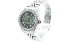 Rolex Datejust 26mm 69160 Custom Olive Green Diamond Dial & Bezal B & P 2