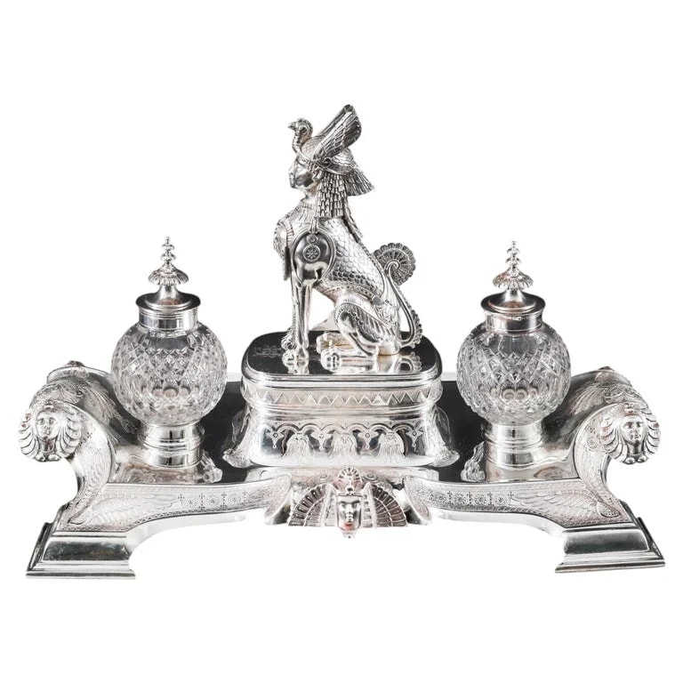 Henry Wilkinson & Co. — Antique Victorian Egyptian Revival Inkstand Standish 19th Century — Furniture — resale