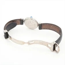 Cartier Must Colisee W1001644 925 SS & Leather QZ White Dial 4