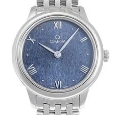 Omega de Ville 434.10.28.60.03.002 Quartz 27mm Blue Stainless New Box and Paper 2