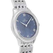 Omega de Ville 434.10.28.60.03.002 Quartz 27mm Blue Stainless New Box and Paper 3
