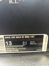 Nike Air Max 97 Mid Riccardo Tisci -Met - Sz 13 [913314-001] 2