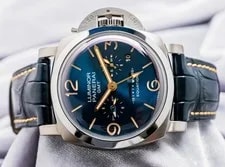 Panerai 964 Luminor Due 45mm Blue Dial Titanium GMT 3 Days PAM00964 PAM964 PAM 4