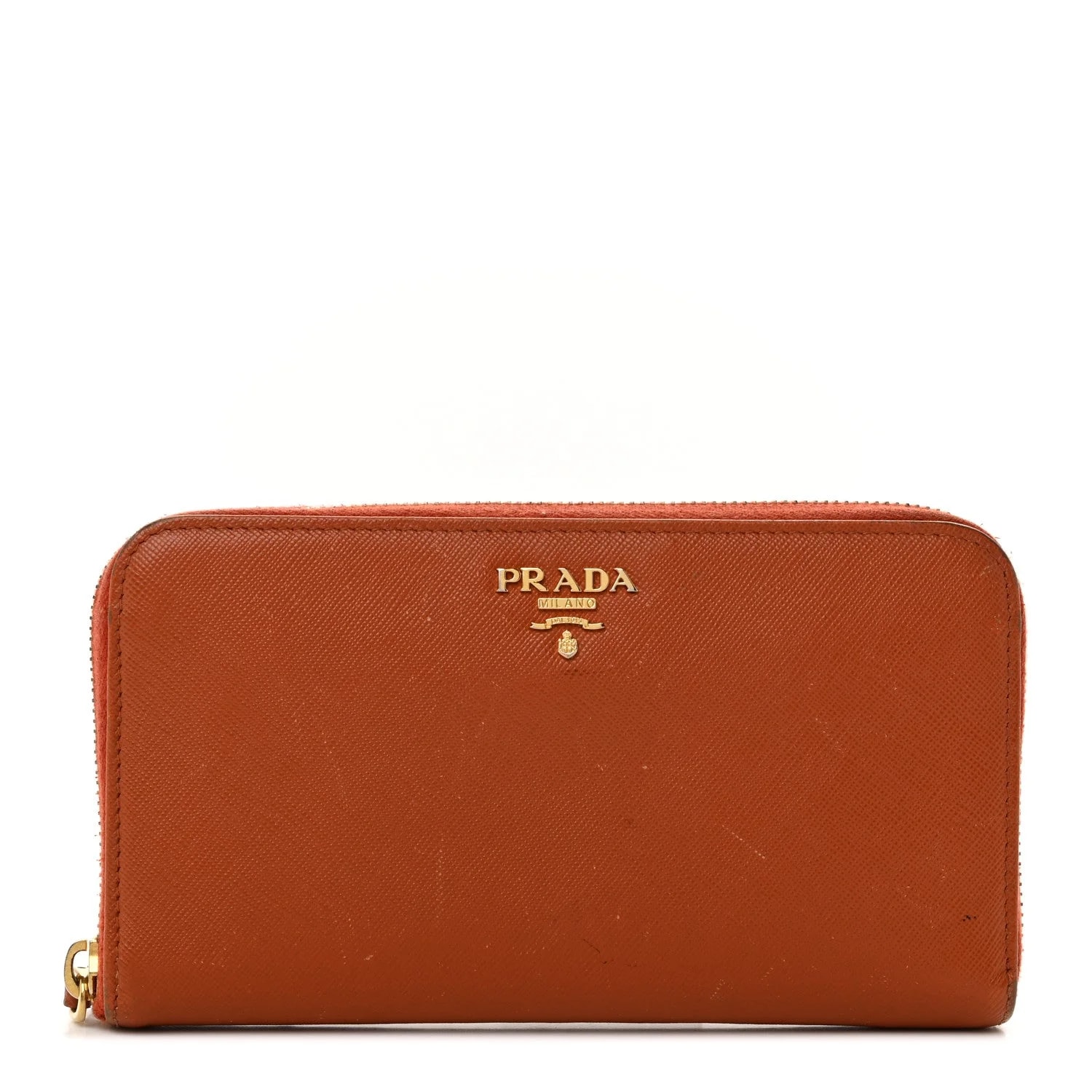 Prada — Metal Zip Around Wallet Rame — Accessory — resale