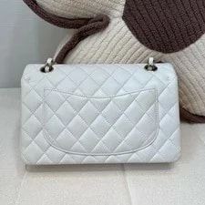 Chanel 23K CF Classic Flap White Gold 2023 Chip Version 2