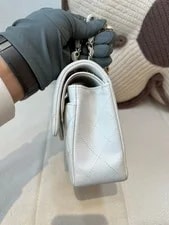 Chanel 23K CF Classic Flap White Gold 2023 Chip Version 3