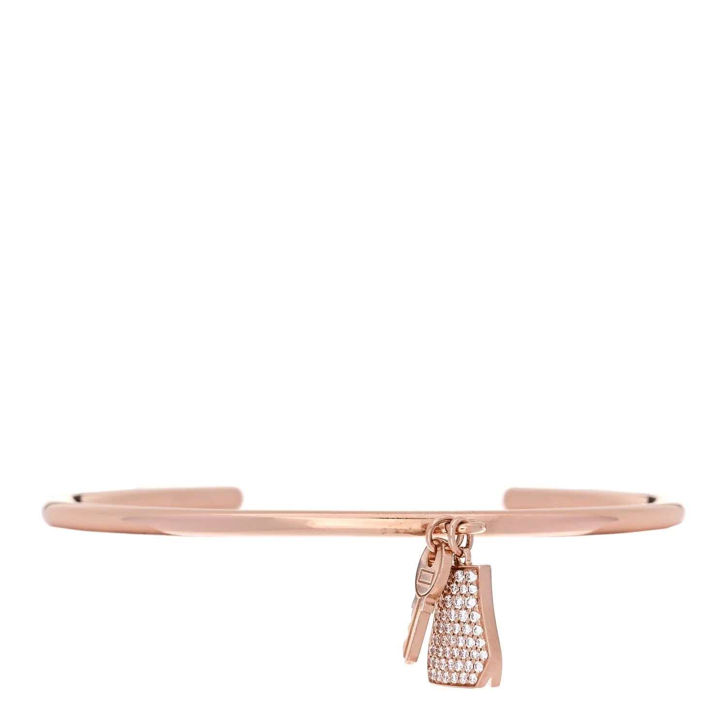 Hermès — 18K Rose Gold Kelly Clochette Cuff SH — Jewelry — resale