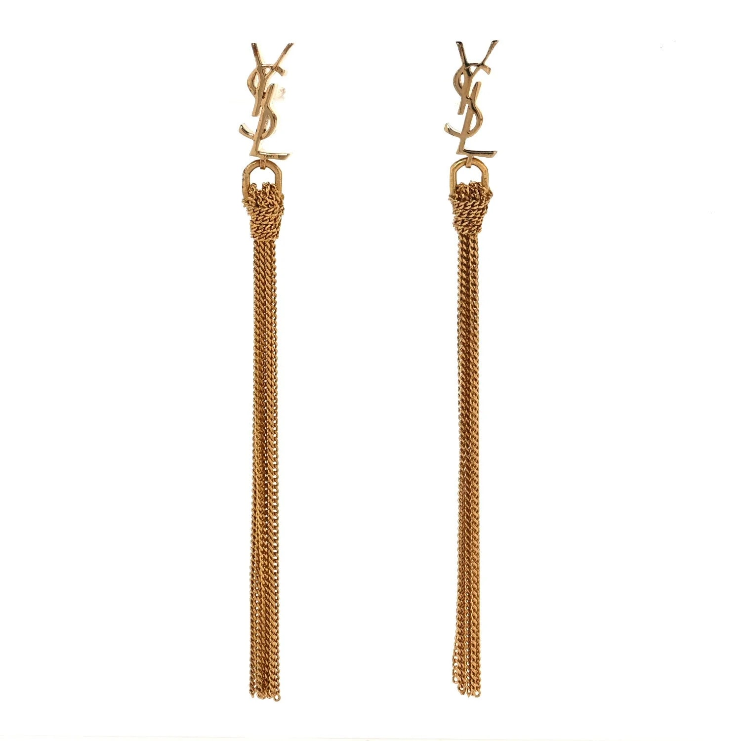 Saint Laurent — Metal Cassandre Tassel — Jewelry — resale