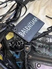 Balenciaga the City Graffiti Print 2 Way Y2K Auth W/ Dust 3